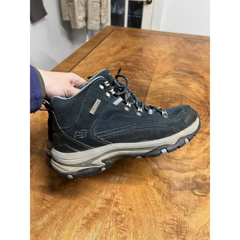 Skechers Womens 8.5 Trego Alpine Trail Navy/Grey Waterproof Walking Boots 167004
